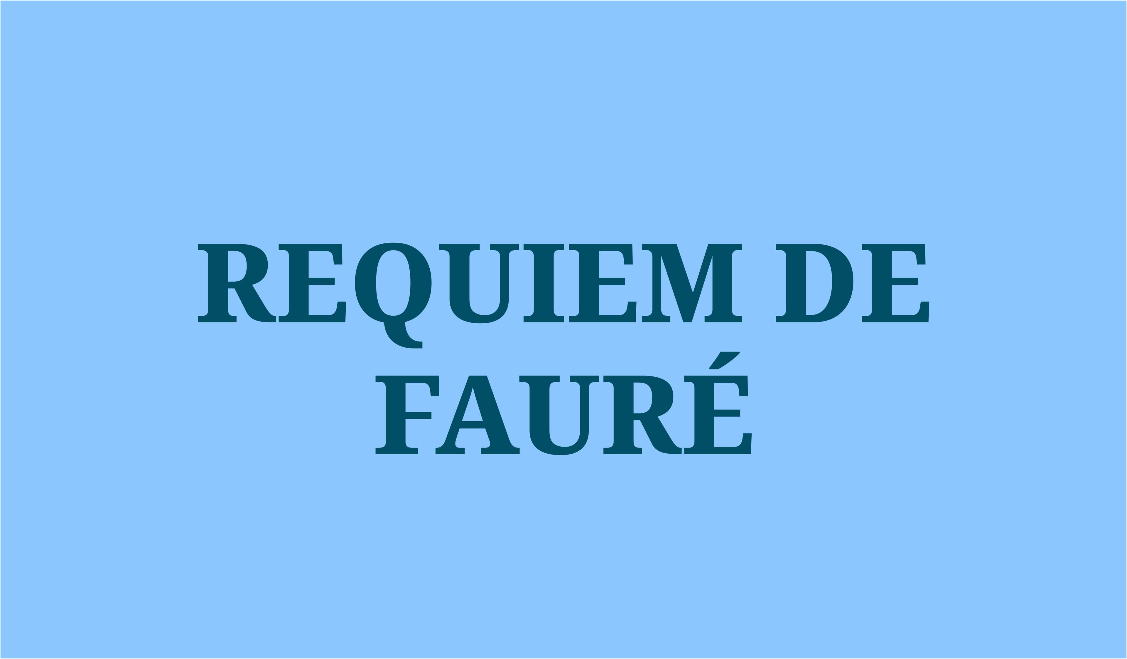 Requiem de Fauré - Création Philippe Hersant